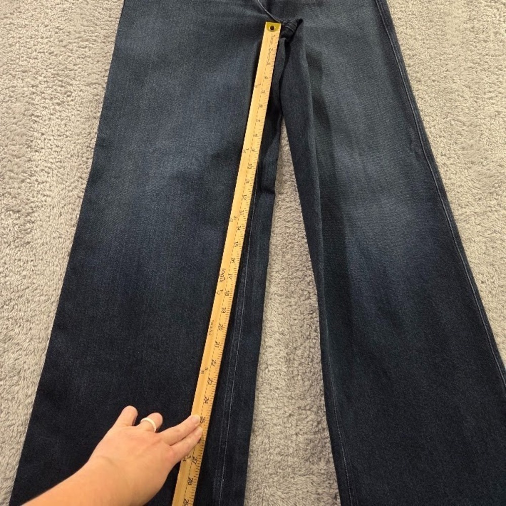 Good American Good Skate Jeans Size 8 High Rise Wide Leg Indigo NWT 34 Inseam - Picture 12 of 16